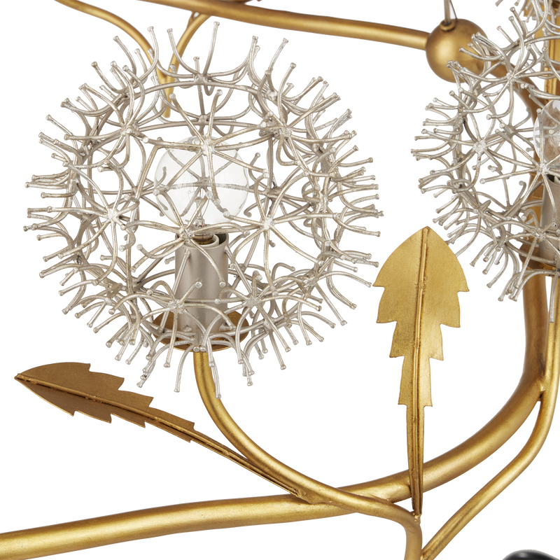 media image for Dandelion Silver Gold Chandelier By Currey Company Cc 9000 1080 5 230