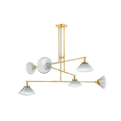 product image for Mendon 6 Light Chandelier By Hudson Valley Lighting 1936 Agb 1 78