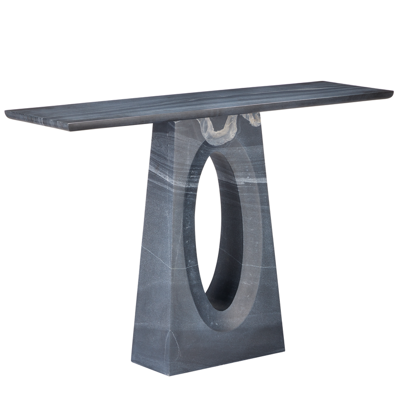 media image for Demi Black Console Table By Currey Company Cc 3000 0258 1 244