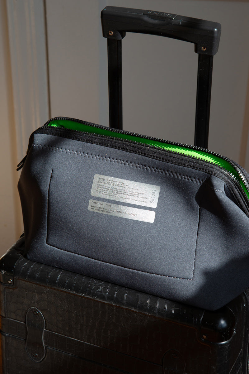 media image for Wired Pouch Large in Dark Gray & Green 247