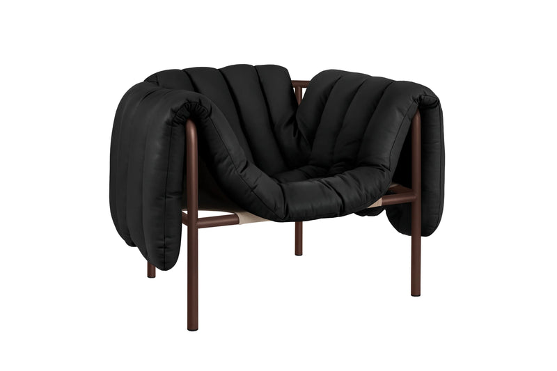media image for puffy black leather lounge chair bu hem 20259 4 277