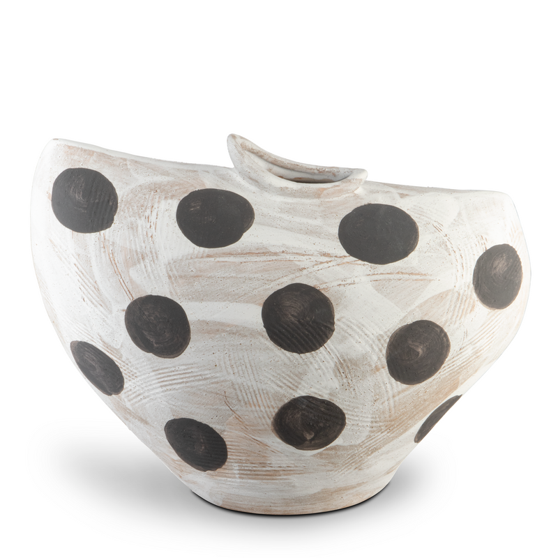 media image for Dots White Black Bowl By Currey Company Cc 1200 0708 3 217