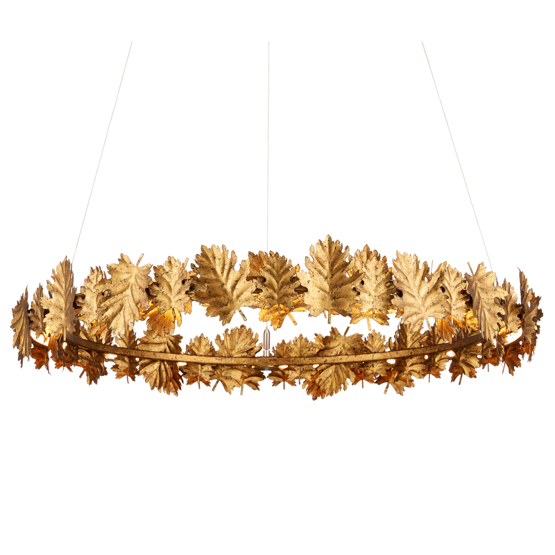 media image for English Oak Chandelier By Currey Company Cc 9000 1145 1 284