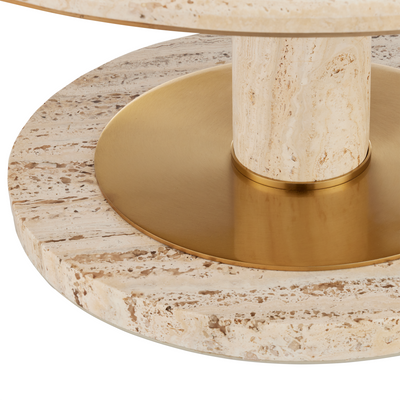 product image for Miles Travertine Cocktail Table By Currey Company Cc 4000 0184 2 44