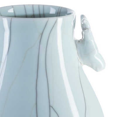 product image for Celadon Crackle Deer Heads Vase By Currey Company Cc 1200 0694 3 84