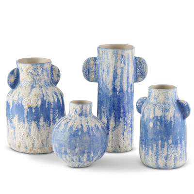 product image of Paros Blue Vase Set Of 4 By Currey Company Cc 1200 0738 1 599
