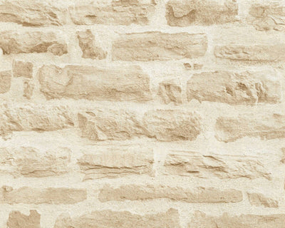 product image of Brick Stone Wallpaper in Beige/Cream 549
