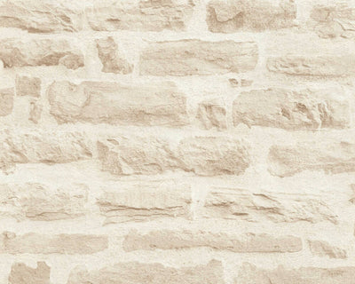 product image of Brick Stone Wallpaper in Soft Beige/Cream 557