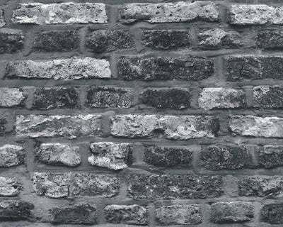 product image of Brick Cottage Wallpaper in Grey/Black 59