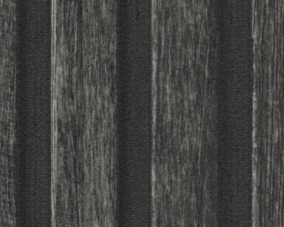 product image for Wood Stripes Wallpaper in Dark Grey/Black 34