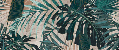 product image for Lea Botanical Wall Mural in Green/Beige/Cream 70
