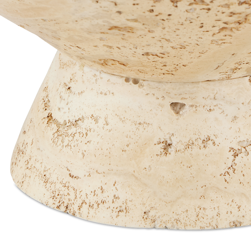 media image for Lubo Travertine Bowl By Currey Company Cc 1200 0811 6 286