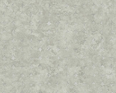 product image of Geo Shapes & Accents Distressed Wallpaper in Cream/Green 535