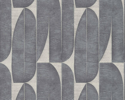 product image of Geometric Leaf Wallpaper in Black/Beige 594