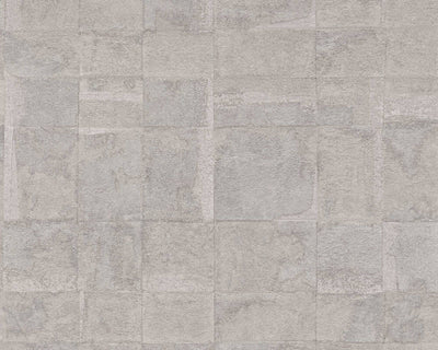 product image of Tile Texture Metallic Effect Wallpaper in Grey/Pink/Silver 510