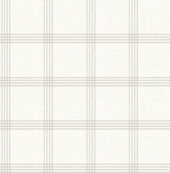 Shop Twain Light Grey Plaid Wallpaper Burke Decor