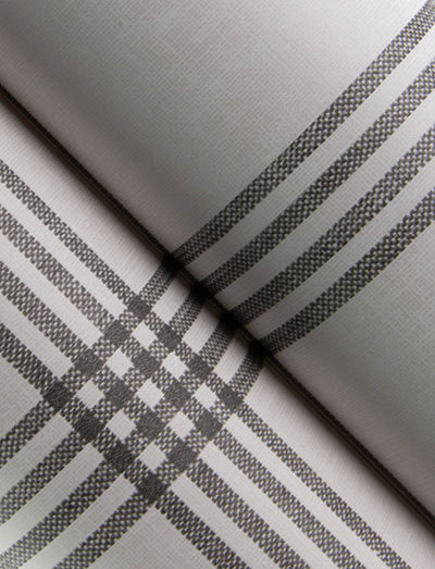 product image for Twain Charcoal Plaid Wallpaper 37