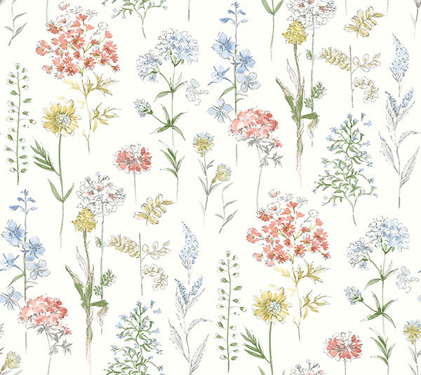 media image for Bergamot Multicolor Wildflower Wallpaper 254