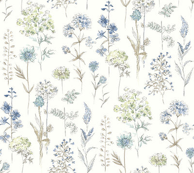 product image for Bergamot Sea Green Wildflower Wallpaper 26