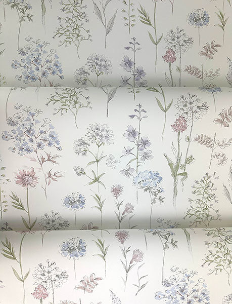 media image for Bergamot Lavender Wildflower Wallpaper 252