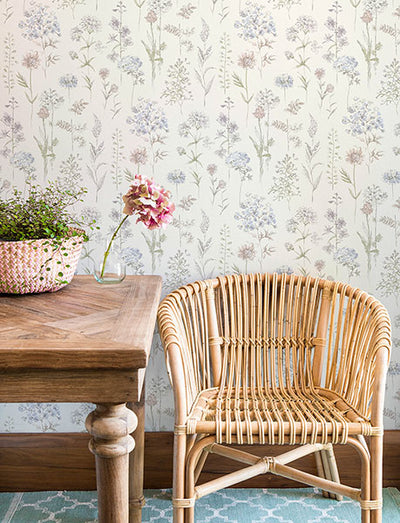 product image for Bergamot Lavender Wildflower Wallpaper 63