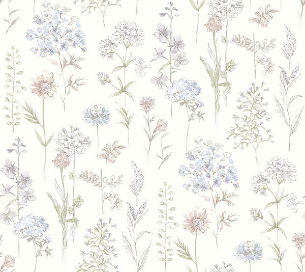 media image for Bergamot Lavender Wildflower Wallpaper 281