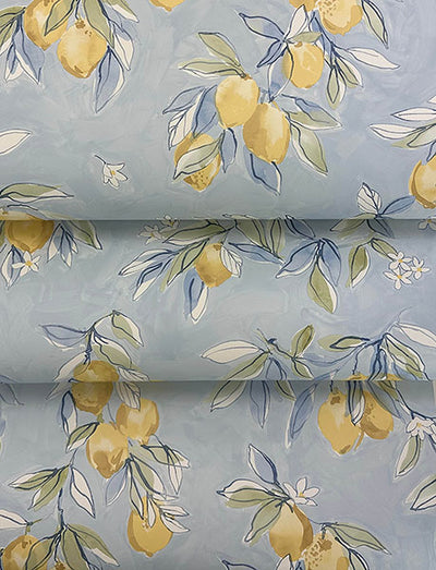 product image for Lemonade Light Blue Citrus Wallpaper 29