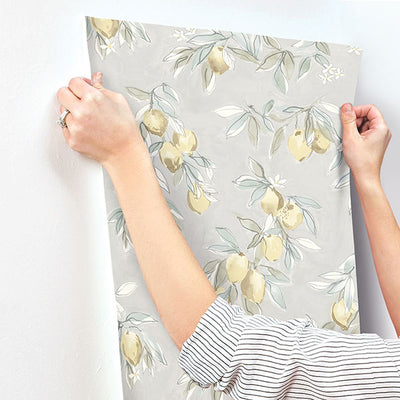 product image for Lemonade Grey Citrus Wallpaper 18