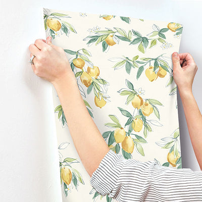 product image for Lemonade Yellow Citrus Wallpaper 96