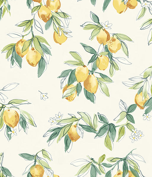 media image for Lemonade Yellow Citrus Wallpaper 257