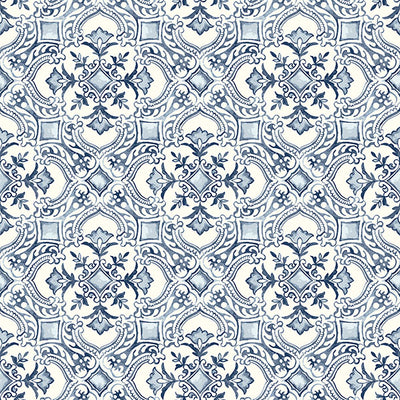 product image for Marjoram Blue Floral Tile Wallpaper 17