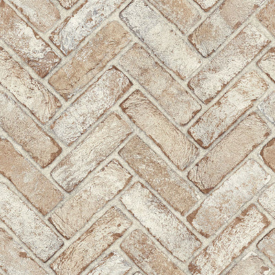 product image for Canelle Rust Brick Herringbone Wallpaper 8