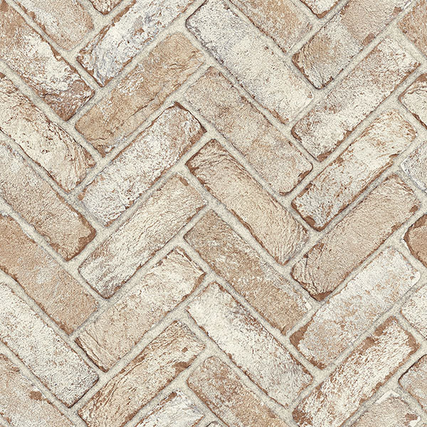 media image for Canelle Rust Brick Herringbone Wallpaper 262
