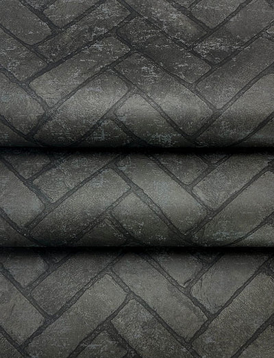 product image for Canelle Black Brick Herringbone Wallpaper 84