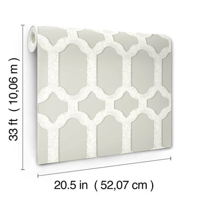 product image for Chervil Light Grey Trellis Wallpaper 20