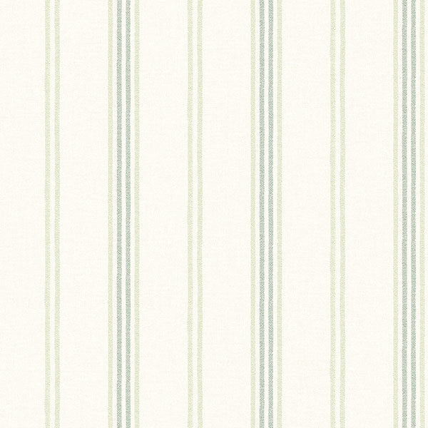 media image for Lovage Green Linen Stripe Wallpaper 213