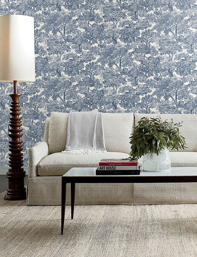product image for Spinney Blue Toile Wallpaper 33
