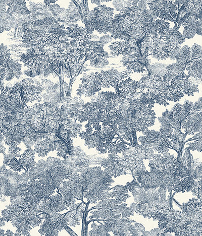 product image for Spinney Blue Toile Wallpaper 53