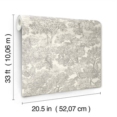 product image for Spinney Grey Toile Wallpaper 8