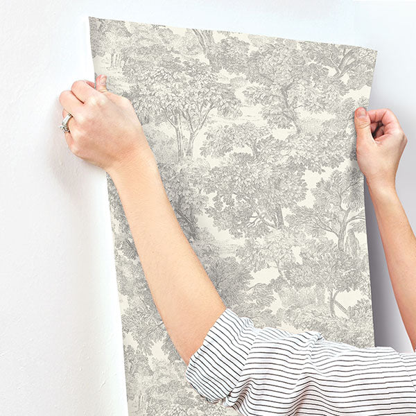 media image for Spinney Grey Toile Wallpaper 236
