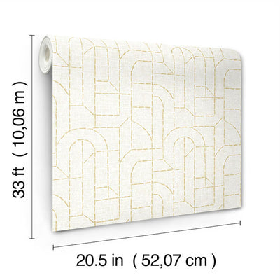 product image for Integrity Yellow Arched Outlines Wallpaper 44