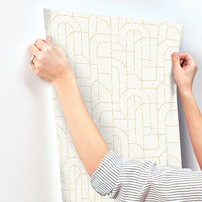 product image for Integrity Yellow Arched Outlines Wallpaper 72