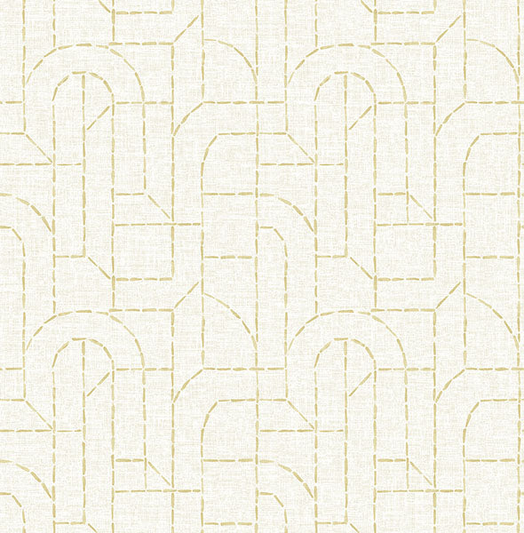 media image for Integrity Yellow Arched Outlines Wallpaper 247