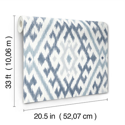 product image for Solola Blue Ikat Wallpaper 70