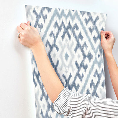 product image for Solola Blue Ikat Wallpaper 6