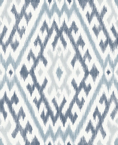product image for Solola Blue Ikat Wallpaper 0