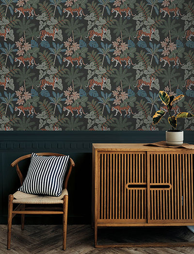 product image for Caspian Grey Jungle Prowl Wallpaper 54