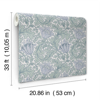 product image for Anemone Blue Floral Trail Wallpaper 22