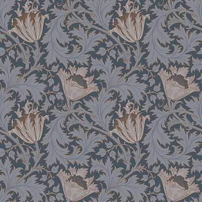 product image of Sample Anemone Dark Blue Floral Trail Wallpaper 580