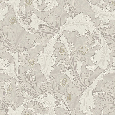 product image of Sample Granville White Leafy Vine Wallpaper 567